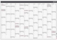  Vggkalender 2025 Vggblad Elegant 980x680mm