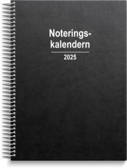  Kalender 2025 Noteringskalendern svart konstläder