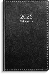  Kalender 2025 Fickagenda svart konstläder