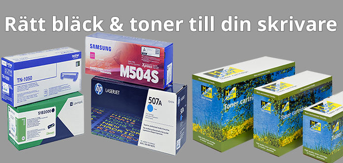 Hitta rätt bläckpatron och toner